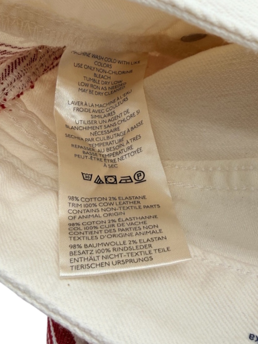 Anthropologie Pilcro Dishtowel Stripe Mid-Rise Wide-Leg Jeans NWT Size 27 - Picture 9 of 10